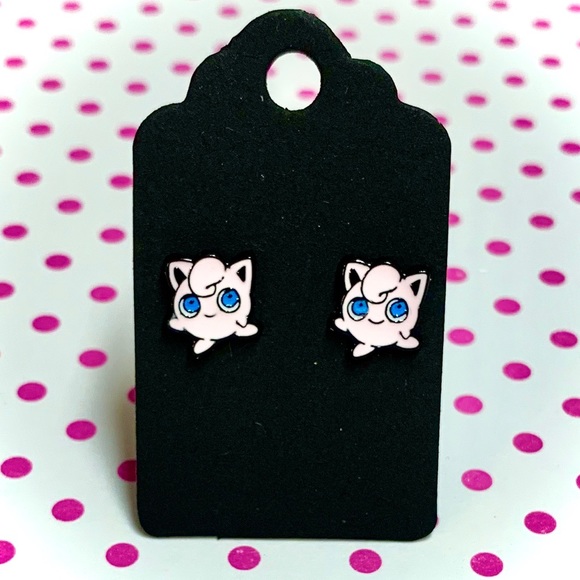 Pokemon Jewelry - Cute Enamel Jigglypuff Pokémon Earrings